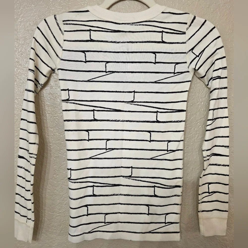 Hannah Andersson Boys Cotton Mummy Long Sleeve Shirt - Black and White